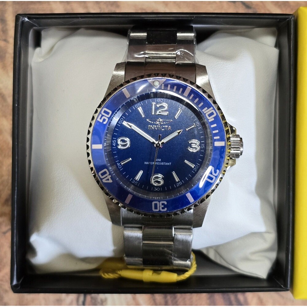 Invicta Specialty Rowan Men's Watch 40mm Blue Bezel Dial Steel 49341 Brand New